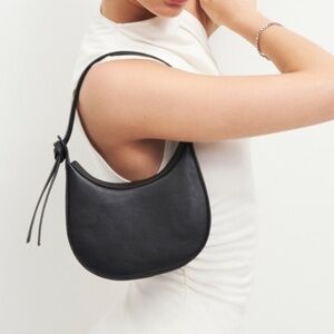 Reformation Mini Rosetta Shoulder Bag Black